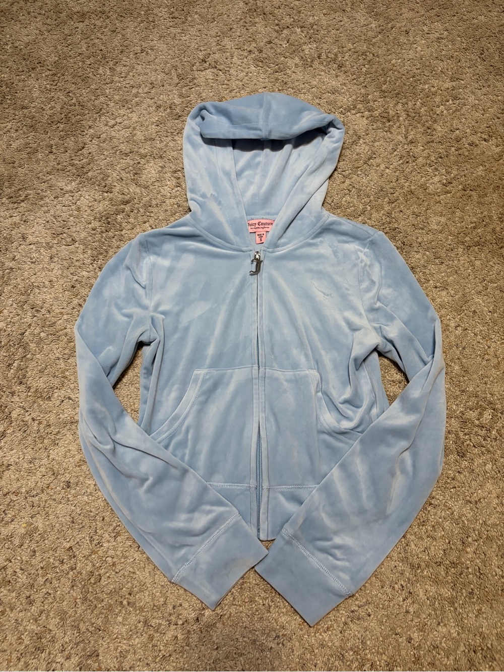Juicy Couture Light Blue Velour sweatsuit with J Charm’s and Bling